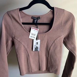 Sincerely Jules Brown Corset Long Sleeve